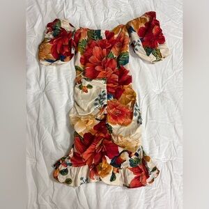 FARM Rio Floral Off-Shoulder Mini Dress
